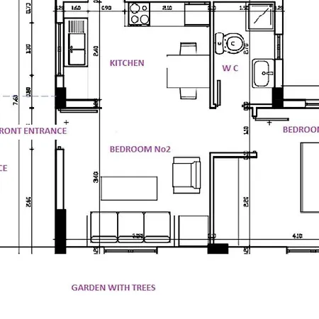 Blue Seaside House With Garden Apartment Skala Eresou Exterior photo