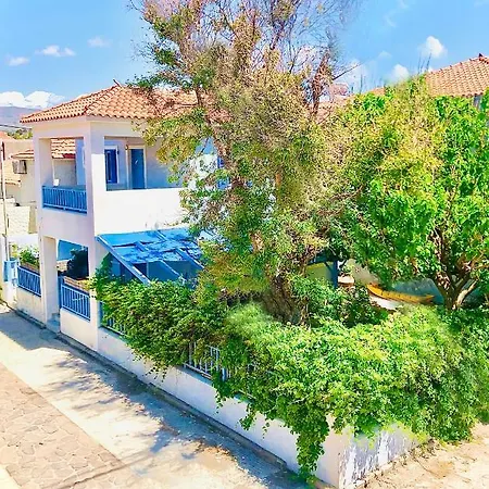 Blue Seaside House With Garden Apartment Skala Eresou Exterior photo